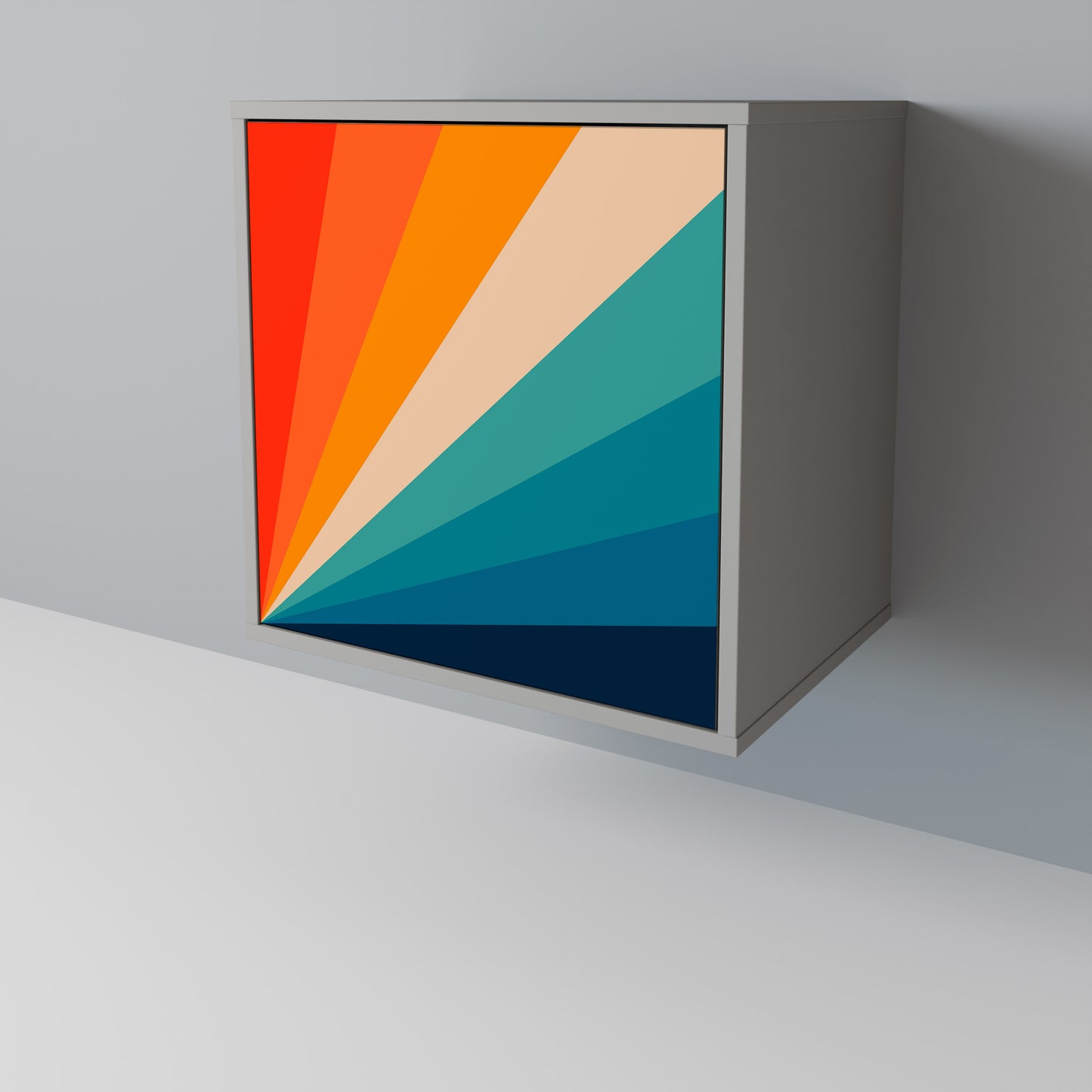 PRISM CONCUSSION 1-Door Sideboard in Grey Finish