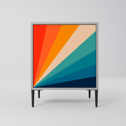 PRISM CONCUSSION 1-Door Sideboard in Grey Finish