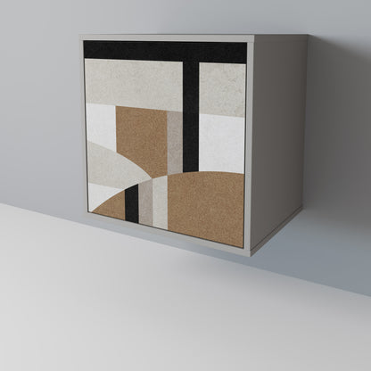 Credenza DELICATE MEMENTO a 1 anta in finitura grigia