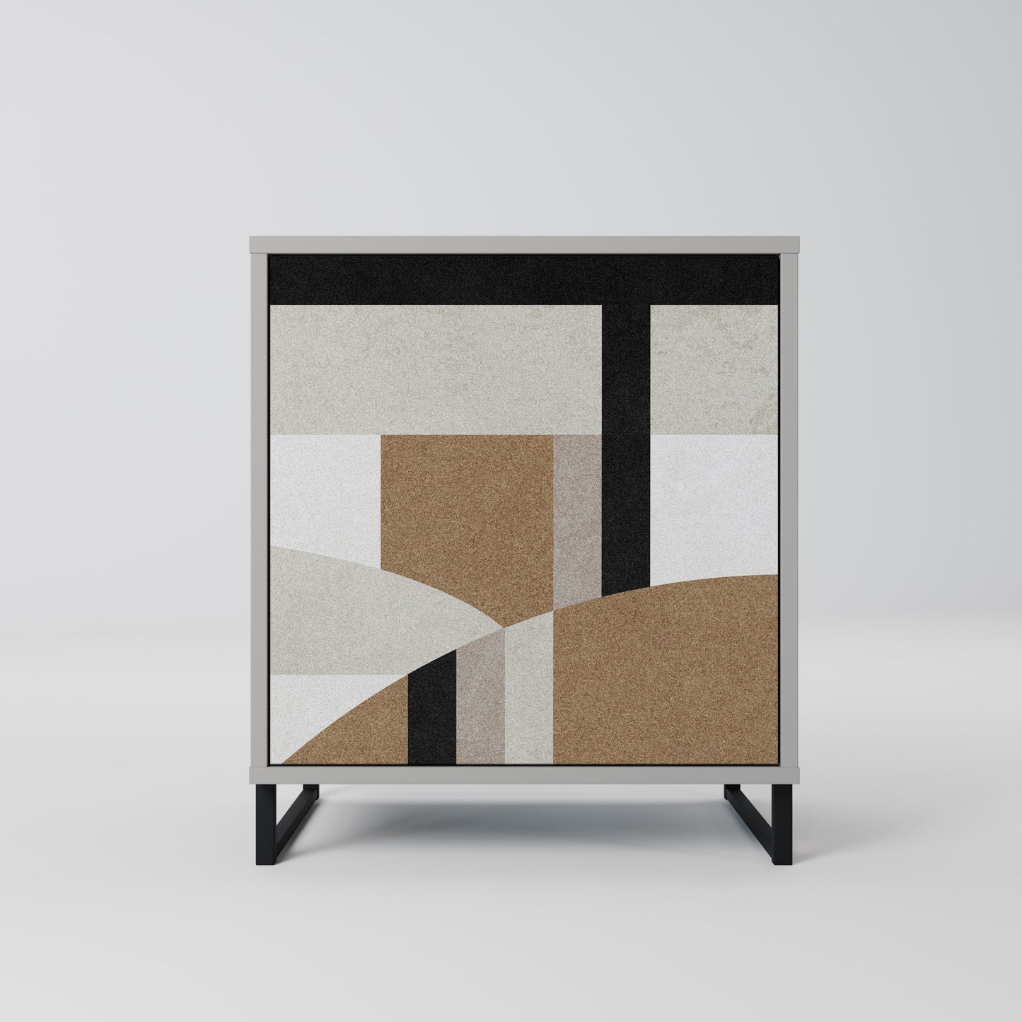 Credenza DELICATE MEMENTO a 1 anta in finitura grigia