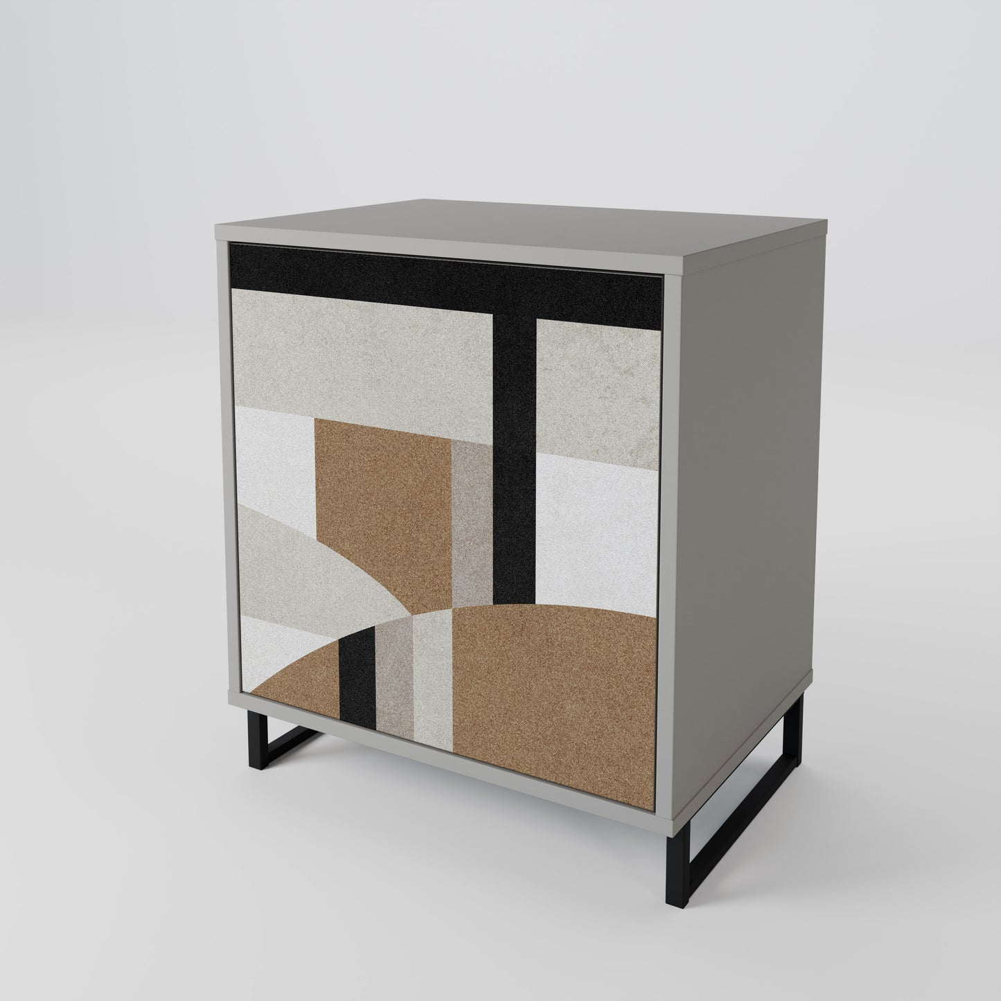 Credenza DELICATE MEMENTO a 1 anta in finitura grigia