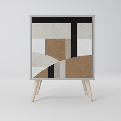 Credenza DELICATE MEMENTO a 1 anta in finitura grigia