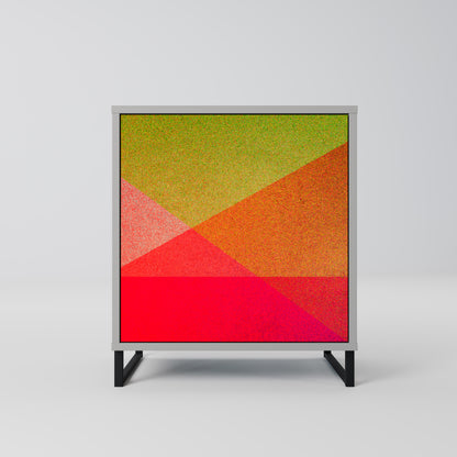 Credenza VIVID GEOMETRY a 1 anta con finitura grigia