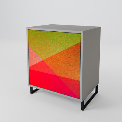 Credenza VIVID GEOMETRY a 1 anta con finitura grigia