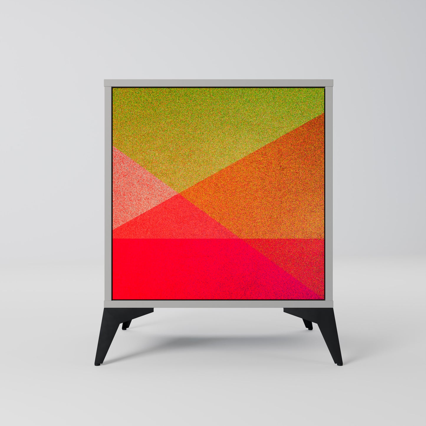 Credenza VIVID GEOMETRY a 1 anta con finitura grigia