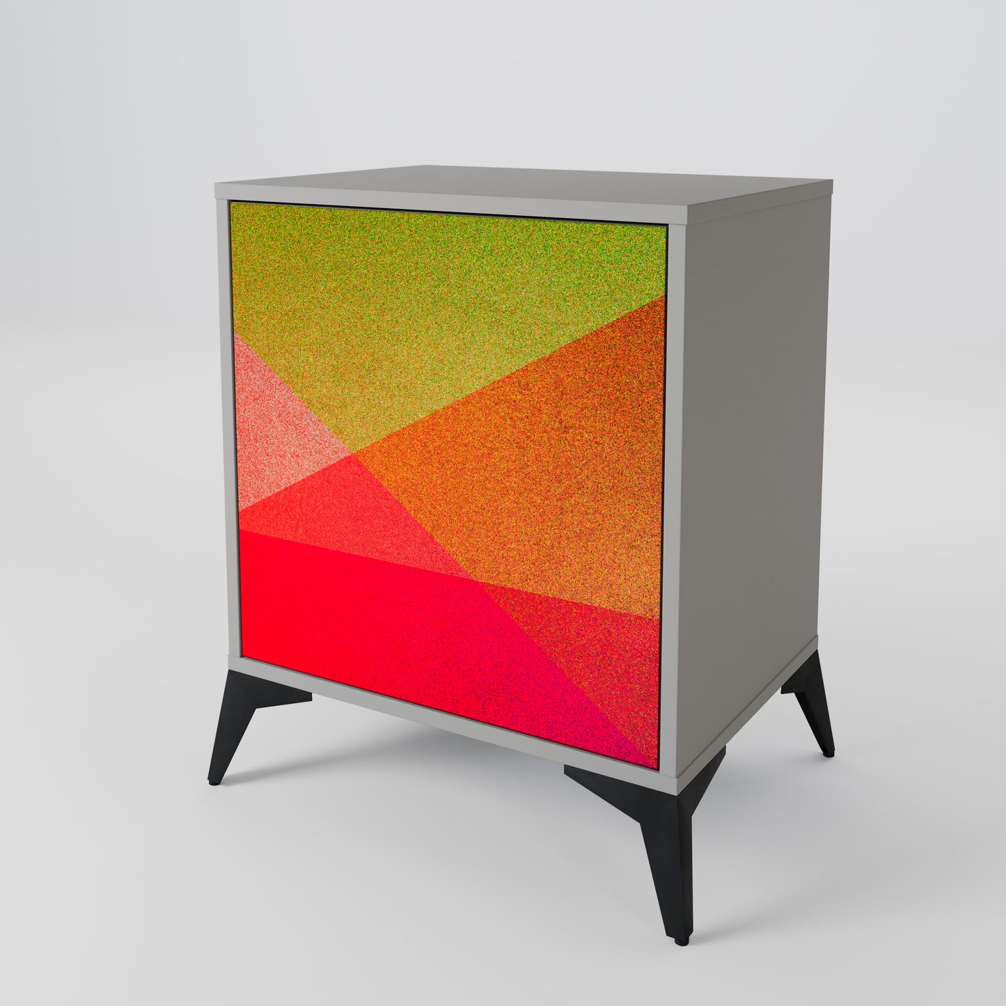 Credenza VIVID GEOMETRY a 1 anta con finitura grigia