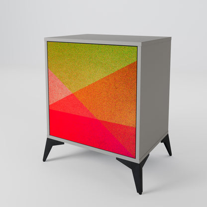 Credenza VIVID GEOMETRY a 1 anta con finitura grigia