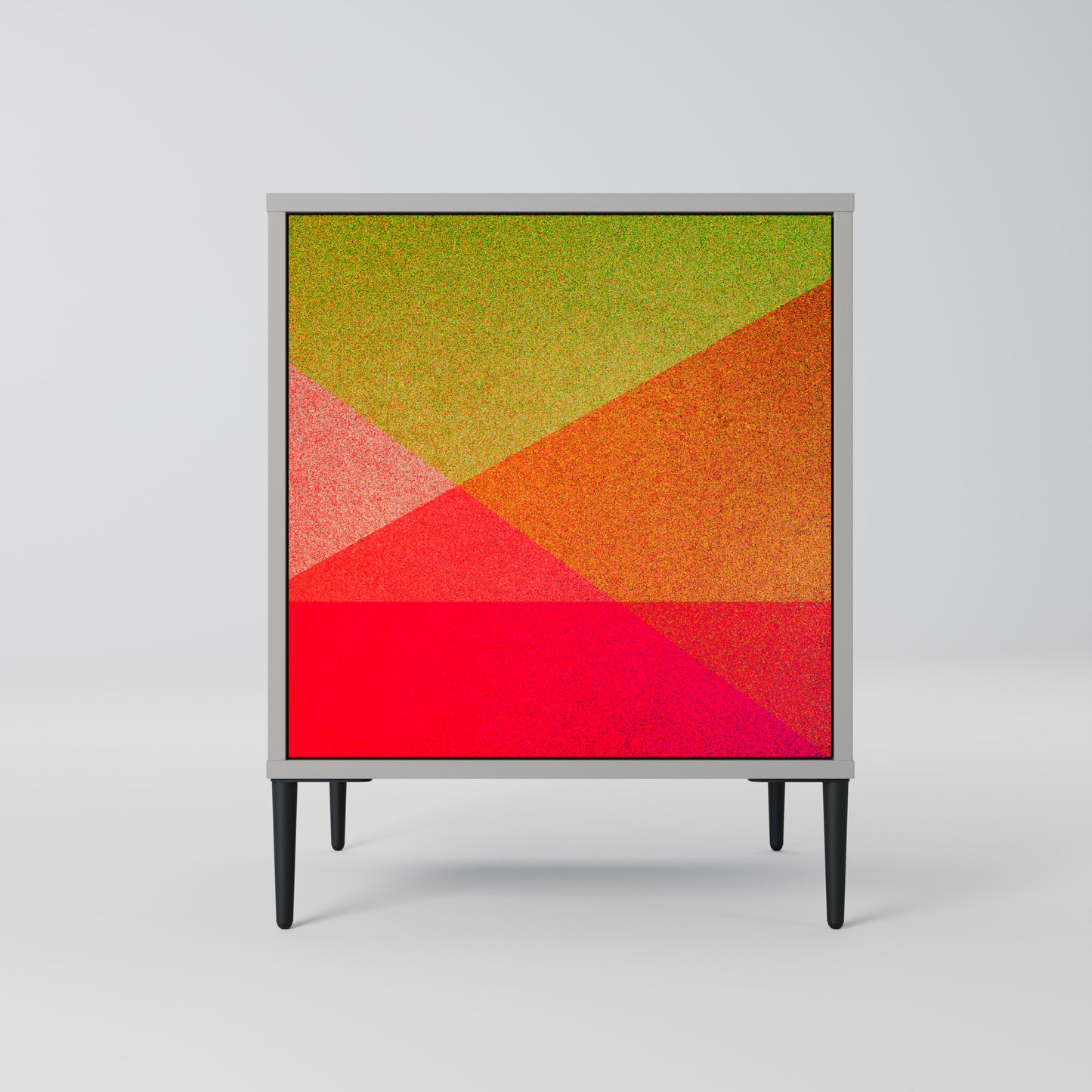 Credenza VIVID GEOMETRY a 1 anta con finitura grigia