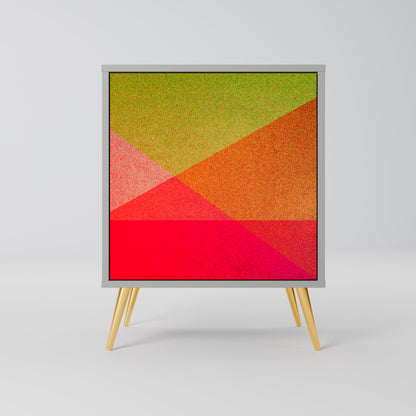 Credenza VIVID GEOMETRY a 1 anta con finitura grigia