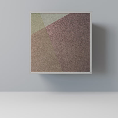 Credenza BEIGE GEOMETRY a 1 anta con finitura grigia