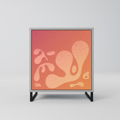 Credenza IRREGULAR PINK a 1 anta con finitura grigia