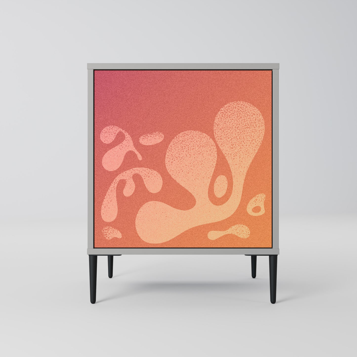 Credenza IRREGULAR PINK a 1 anta con finitura grigia