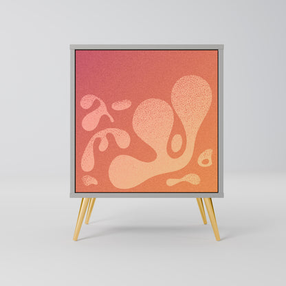 Credenza IRREGULAR PINK a 1 anta con finitura grigia