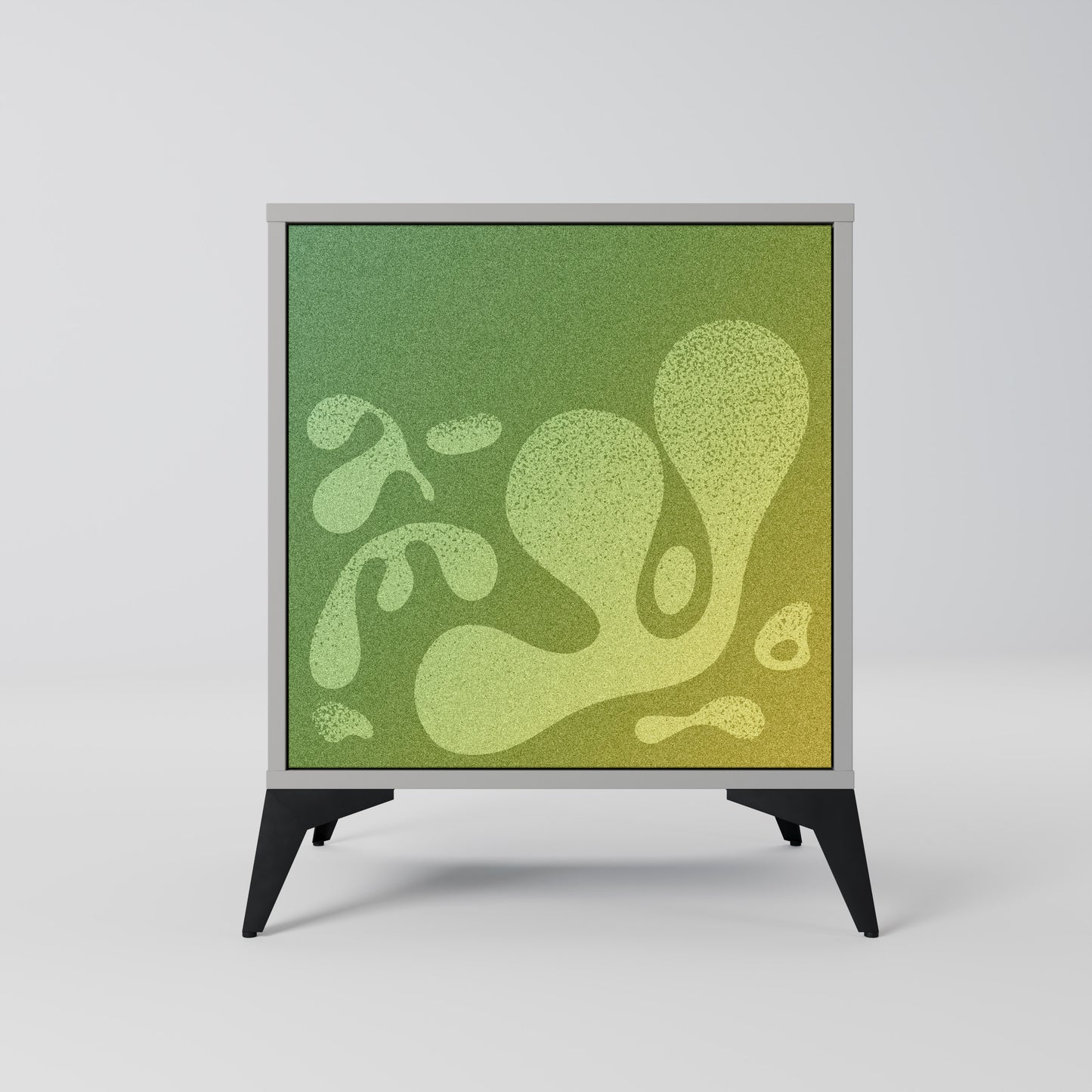 Credenza IRREGULAR BLUE a 1 anta con finitura grigia