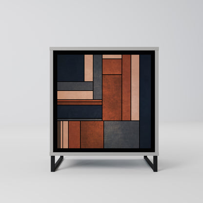 Credenza INTREPID FORMATION a 1 anta con finitura grigia