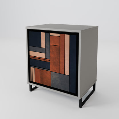 Credenza INTREPID FORMATION a 1 anta con finitura grigia