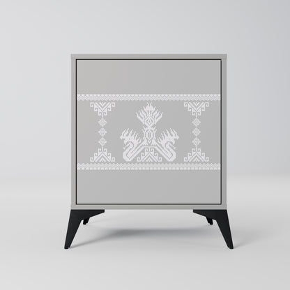 Credenza THAI GRAY a 1 anta con finitura grigia