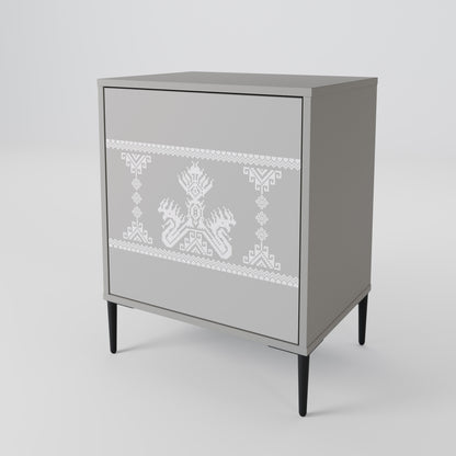 Credenza THAI GRAY a 1 anta con finitura grigia