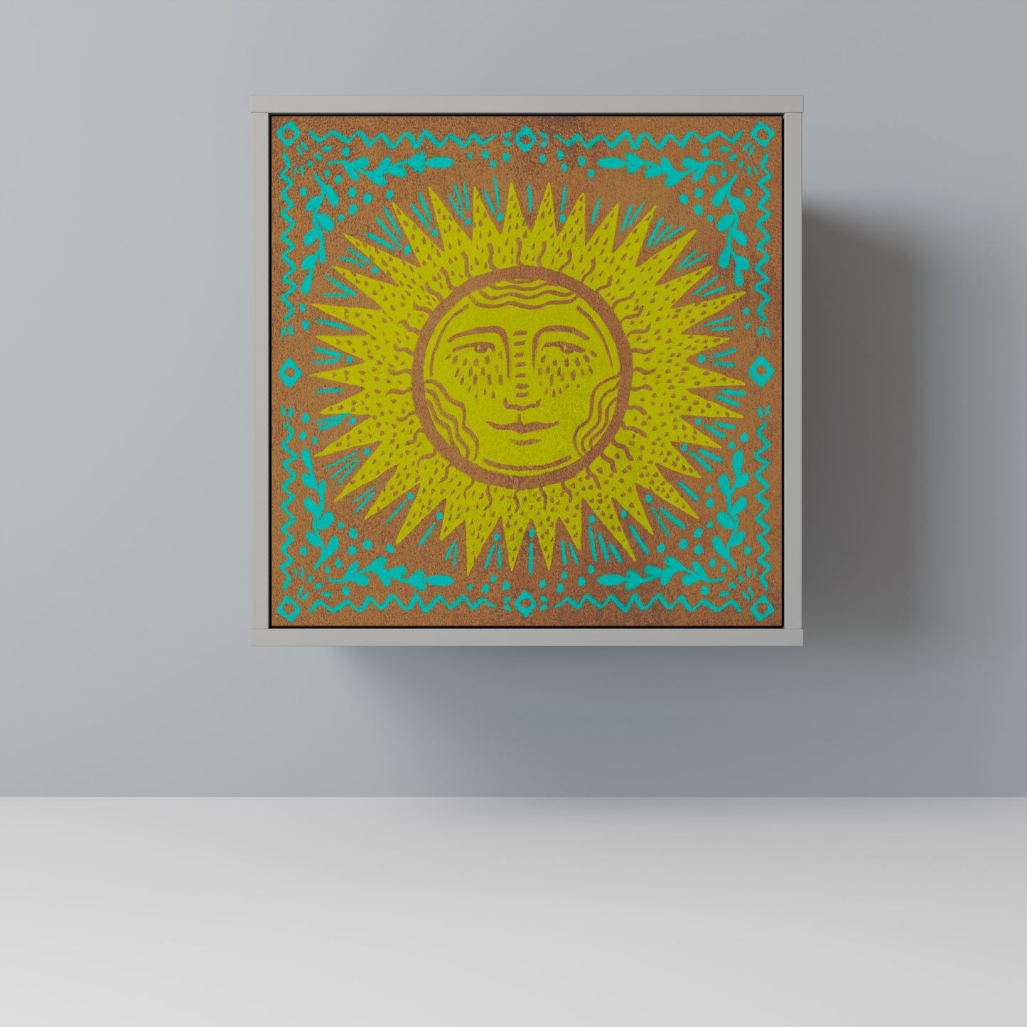 Credenza SUNSHINE EULOGY a 1 anta con finitura grigia