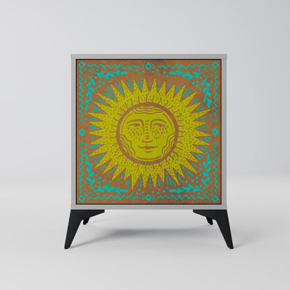 Credenza SUNSHINE EULOGY a 1 anta con finitura grigia