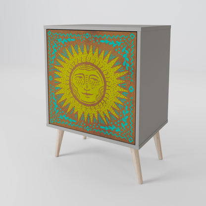 Credenza SUNSHINE EULOGY a 1 anta con finitura grigia