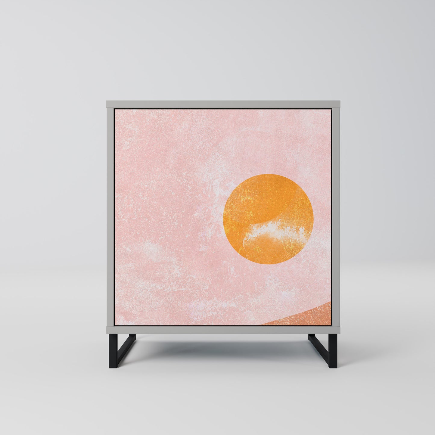 Credenza LUMINOUS SUNLIGHT a 1 anta con finitura grigia