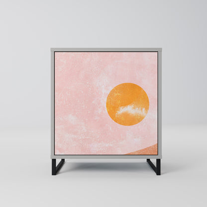 Credenza LUMINOUS SUNLIGHT a 1 anta con finitura grigia