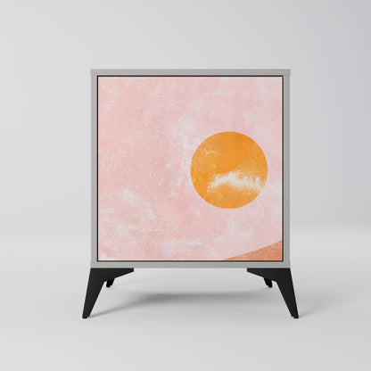 Credenza LUMINOUS SUNLIGHT a 1 anta con finitura grigia