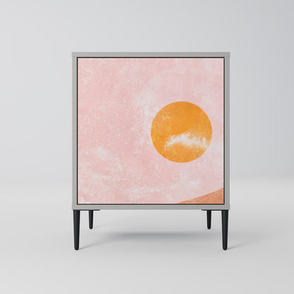 Credenza LUMINOUS SUNLIGHT a 1 anta con finitura grigia