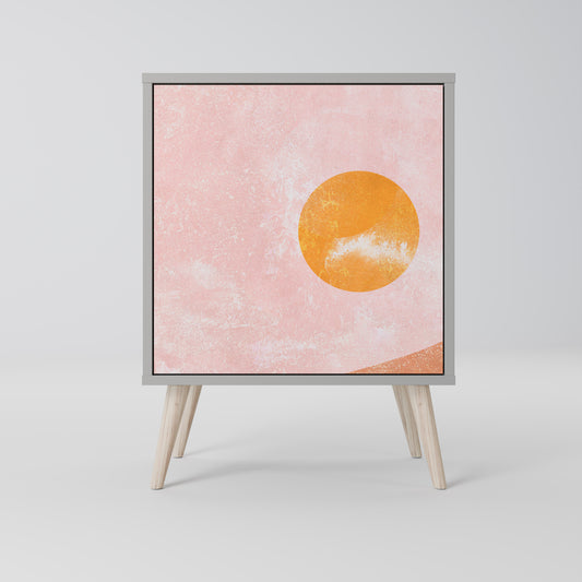 Credenza LUMINOUS SUNLIGHT a 1 anta con finitura grigia