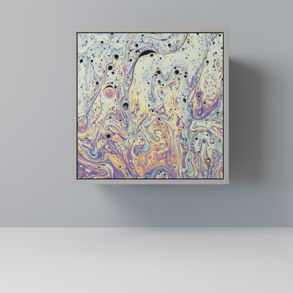 MOSAIC OF COLORS 1-Door Sideboard in Grey Finish