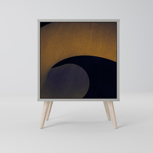 Credenza HOLLOW TIME a 1 anta con finitura grigia