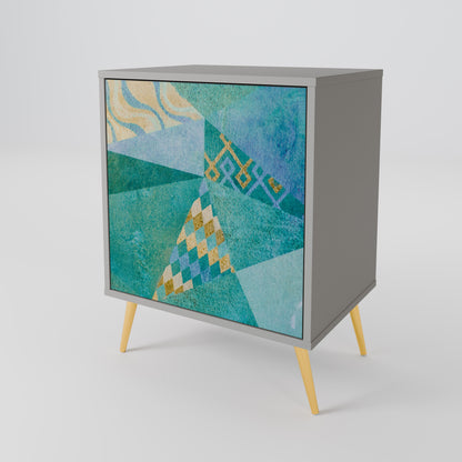 SPECTRUM SPLENDOR 1-Door Sideboard in Grey Finish