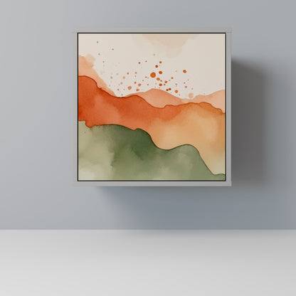 Credenza a 1 anta WATERCOLOUR PEAKS con finitura grigia