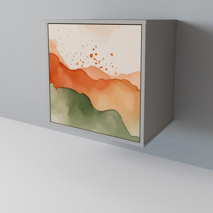 Credenza a 1 anta WATERCOLOUR PEAKS con finitura grigia