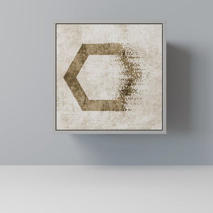 Credenza a 1 anta HEXAGONAL SHAPES in finitura grigia