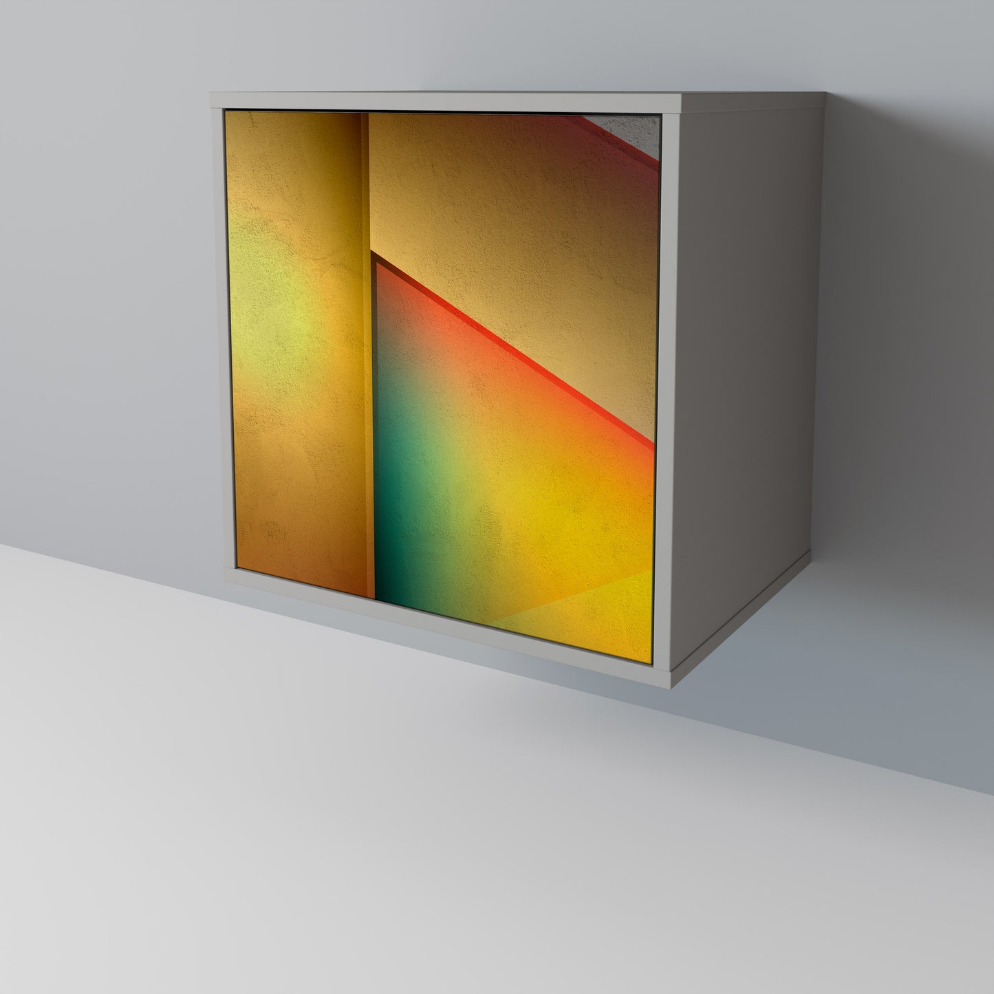 Credenza a 1 anta PIERCING SHARPNESS con finitura grigia