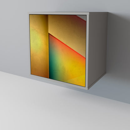 Credenza a 1 anta PIERCING SHARPNESS con finitura grigia