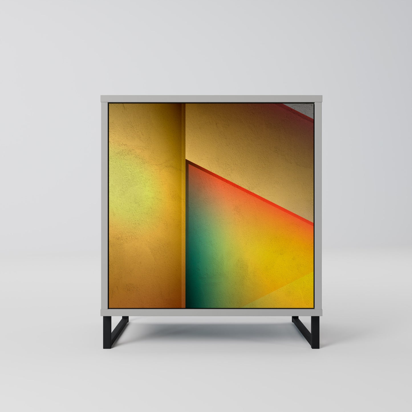 Credenza a 1 anta PIERCING SHARPNESS con finitura grigia