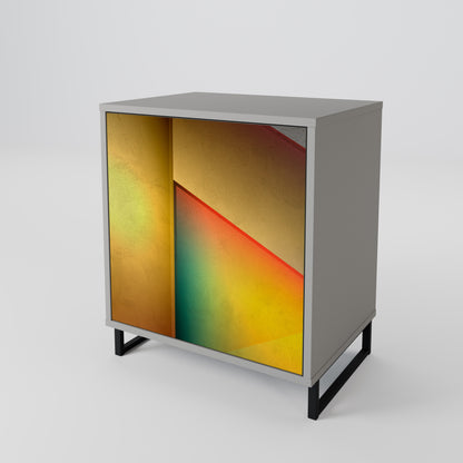 Credenza a 1 anta PIERCING SHARPNESS con finitura grigia