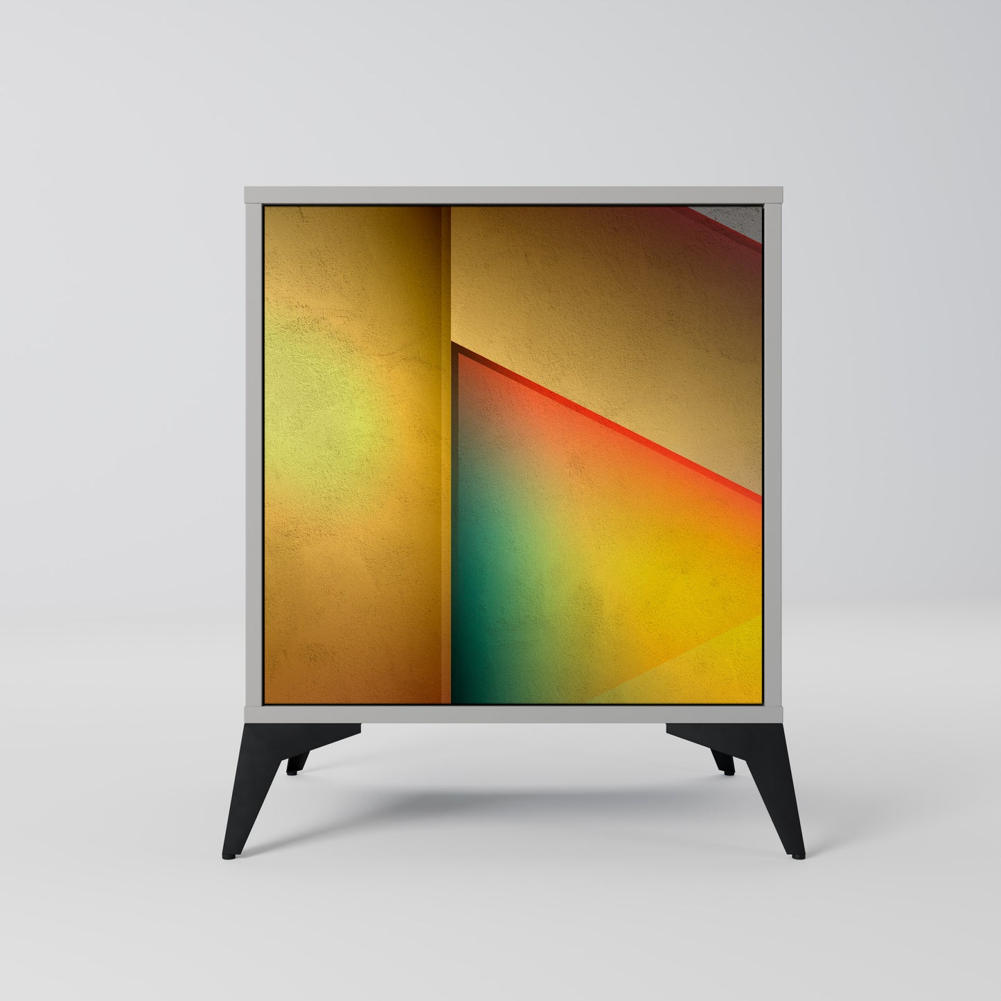 Credenza a 1 anta PIERCING SHARPNESS con finitura grigia