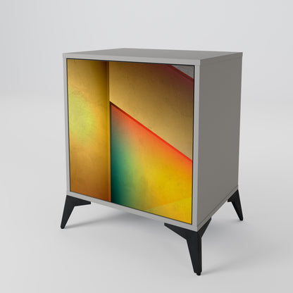 Credenza a 1 anta PIERCING SHARPNESS con finitura grigia