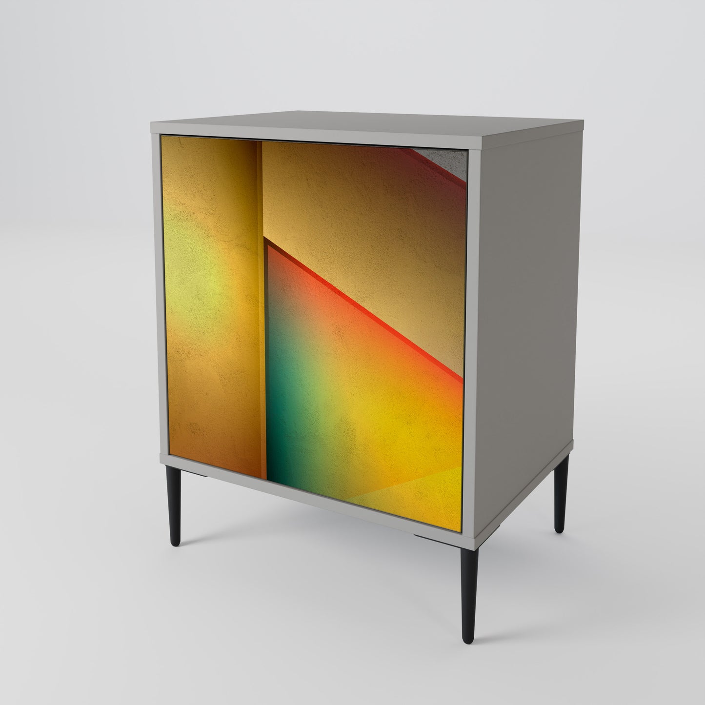 Credenza a 1 anta PIERCING SHARPNESS con finitura grigia