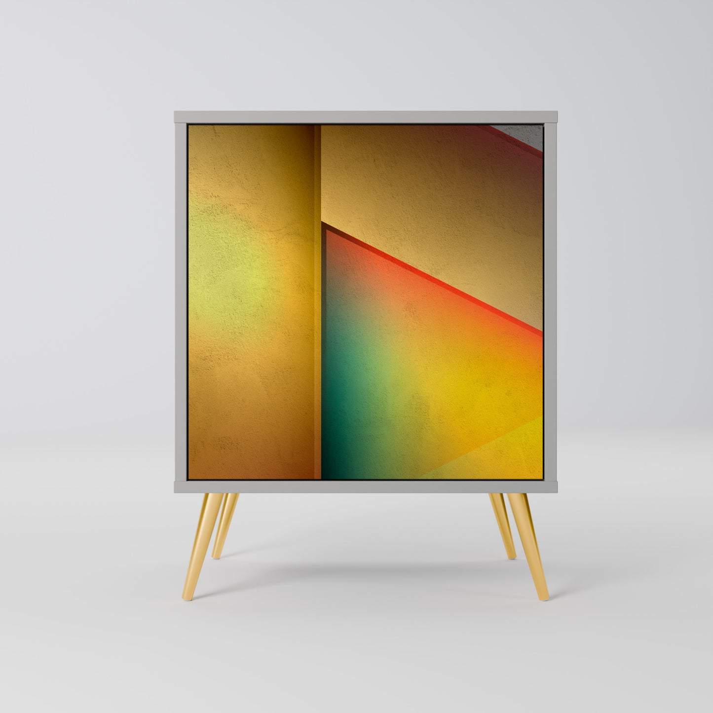 Credenza a 1 anta PIERCING SHARPNESS con finitura grigia