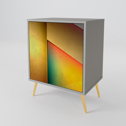 Credenza a 1 anta PIERCING SHARPNESS con finitura grigia