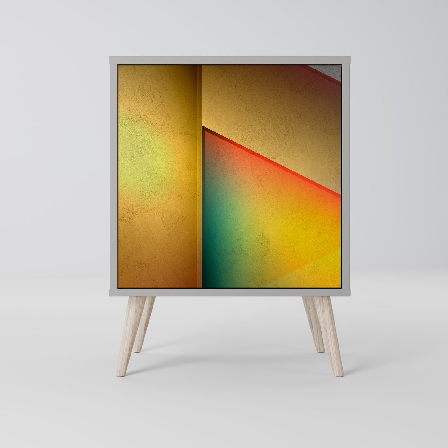 Credenza a 1 anta PIERCING SHARPNESS con finitura grigia