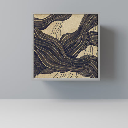 UNIFIED FRAGMENTS 1-Door Sideboard in Grey Finish