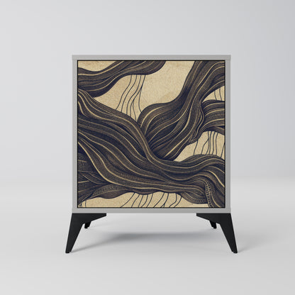 UNIFIED FRAGMENTS 1-Door Sideboard in Grey Finish