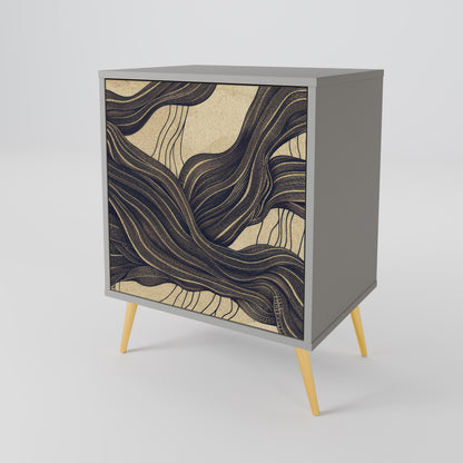 UNIFIED FRAGMENTS 1-Door Sideboard in Grey Finish