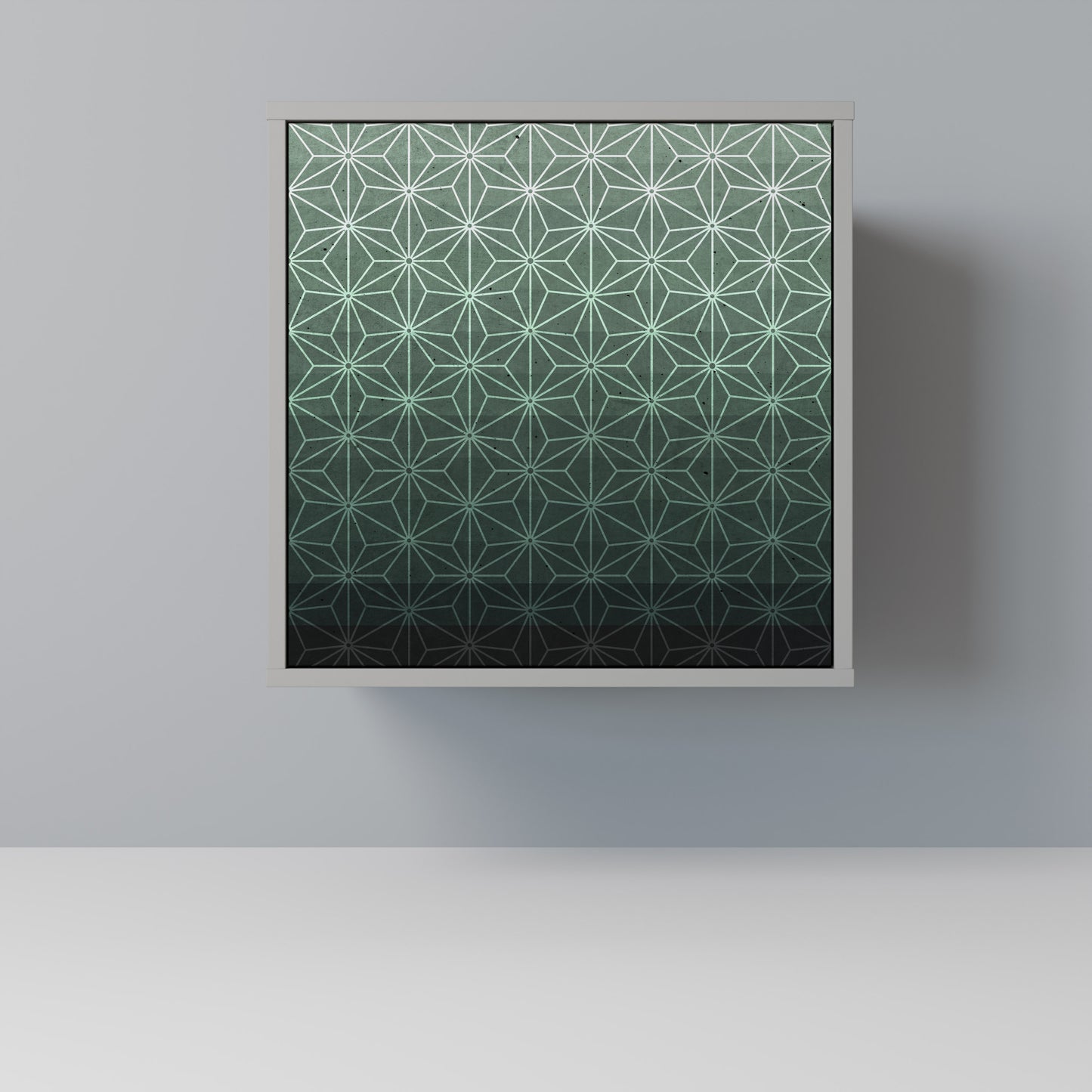 Credenza ORNAMENTAL GLIMMER a 1 anta con finitura grigia